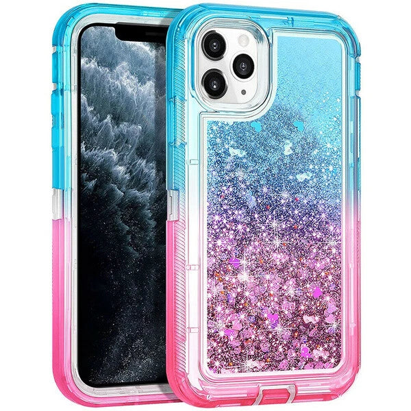 Shockproof Case For iPhone 16 15 14 13 12 11 Pro Max Liquid Glitter Cover