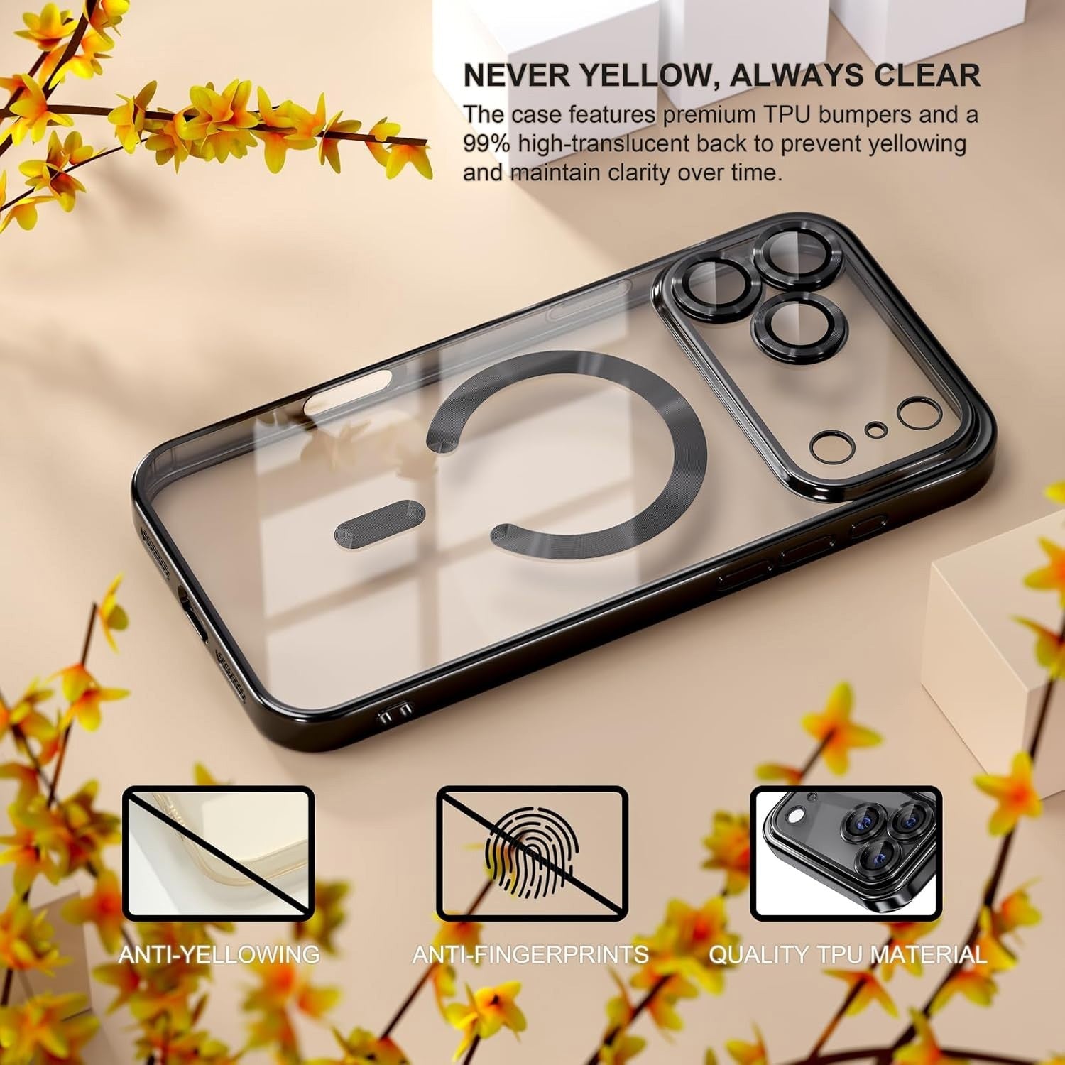 For For iPhone 17 Pro Max 17 Air 16 Case Shockproof Phone Cover + Tempered Glass