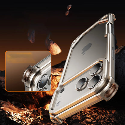 For iPhone 17 Pro Max Air 16 15 Pro Slim Metal Bumper Minimalist Protection Case