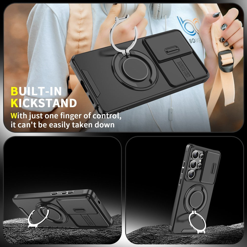 For Samsung Galaxy S25 Ultra Edge S22 S23 FE S24 Plus Magnetic Ring Phone Case