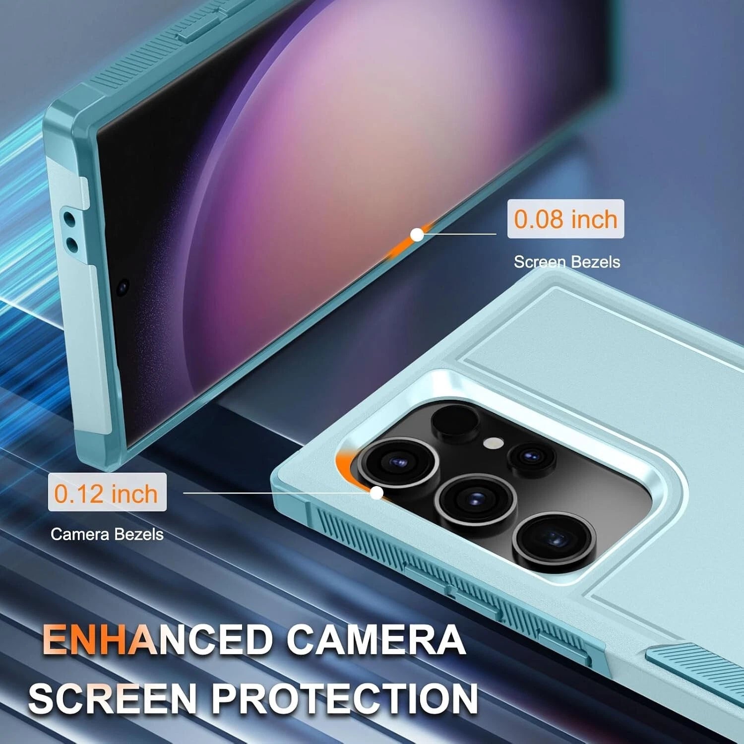 For Samsung Galaxy S25 Ultra S24 S23 FE Case Shockproof Phone Cover+Glass Screen