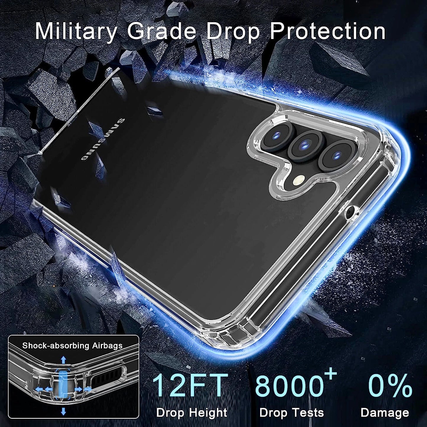 For Samsung Galaxy A16 5G A15 A14 A54 A03s A13 A32 A25 Case Phone Cover+ Screen
