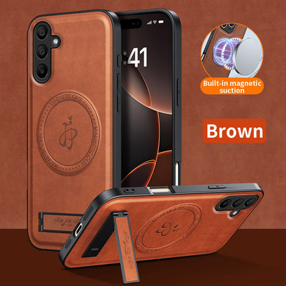 For Samsung Galaxy S26 S25 Ultra S24 S23 S22 Mag Safe Magnetic Slim Leather Case