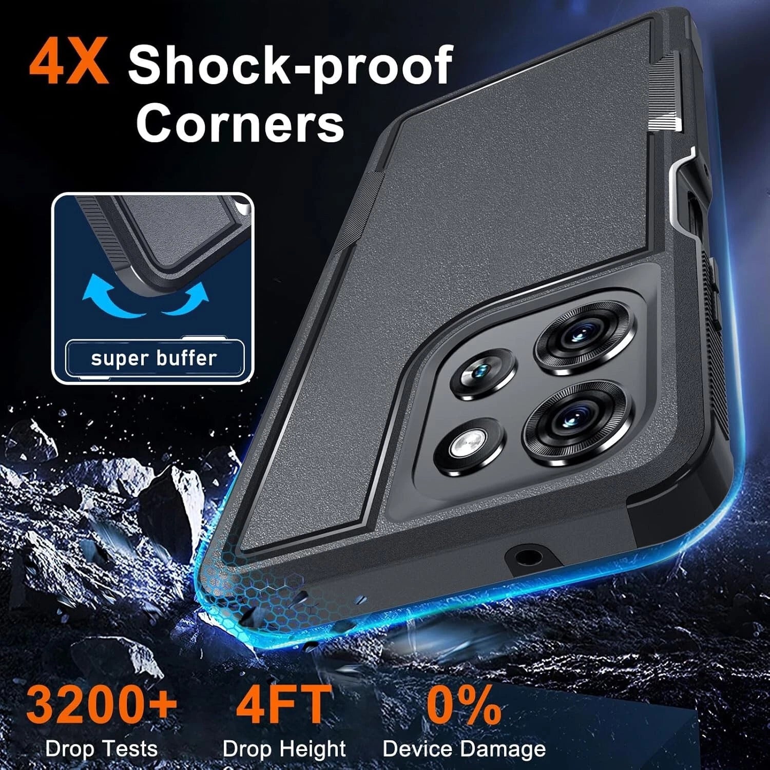 For Motorola Moto G 2025 Case Shockproof Phone Cover + Tempered Glass Screen
