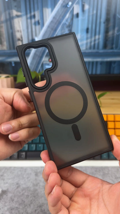 For Samsung Galaxy S25 S24 S23 S22 Plus Ultra Shockproof Case Mag Safe Frosted - Video 1 of 1