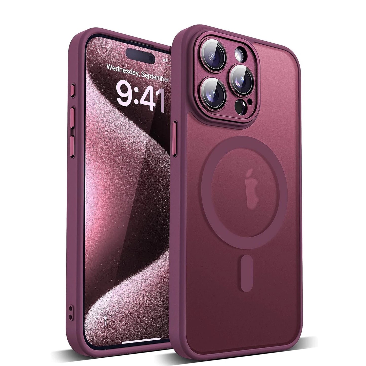Shockproof iPhone Case with Sliding Lens Cover for iPhone 16 15 14 Pro Max - Includes 2 Screen Protectors