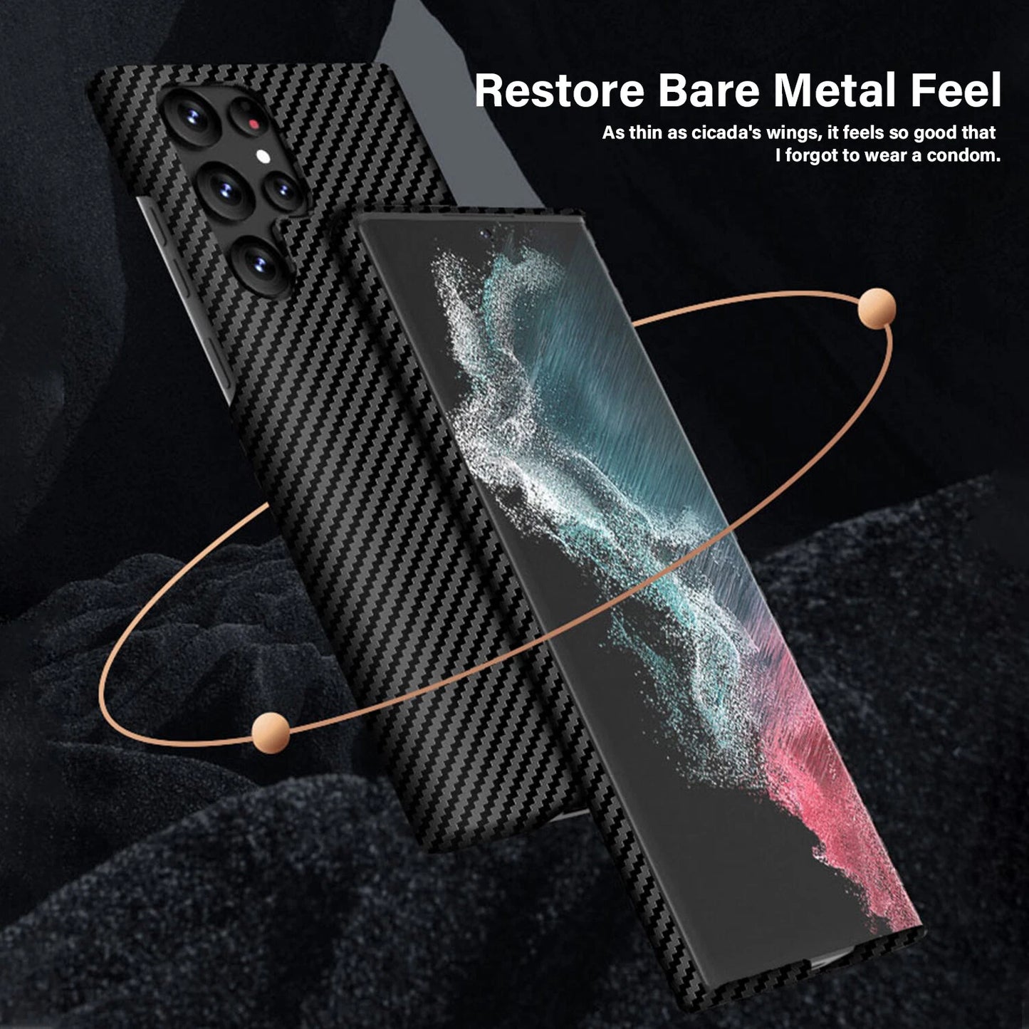 For Samsung Galaxy S25 Ultra S24 S23S22 MagSafe Case Magnetic Carbon Fiber Cover