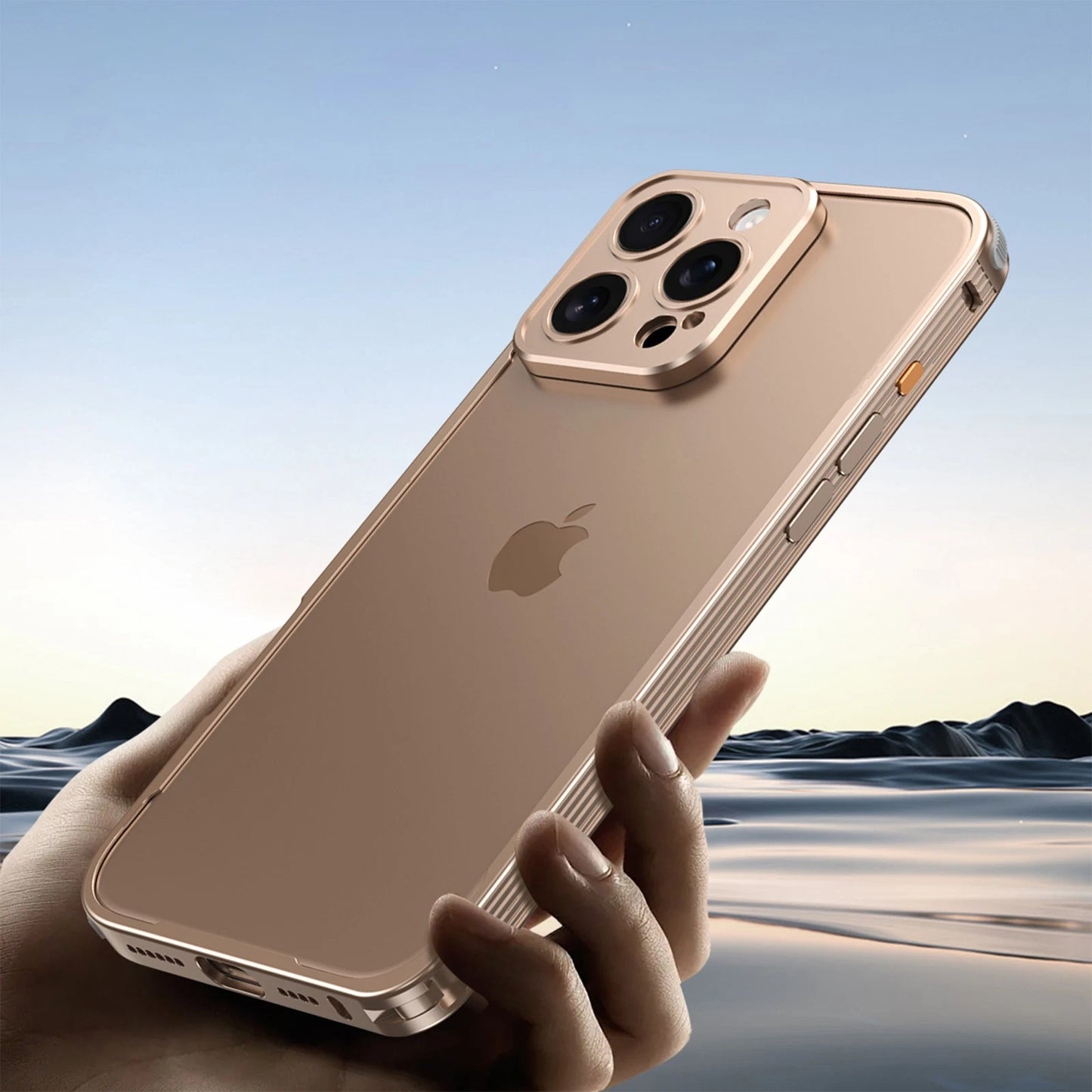 For iPhone 17 Pro Max 17Air 16 15 14 13 Metal Shockproof Rugged Slim Bumper Case