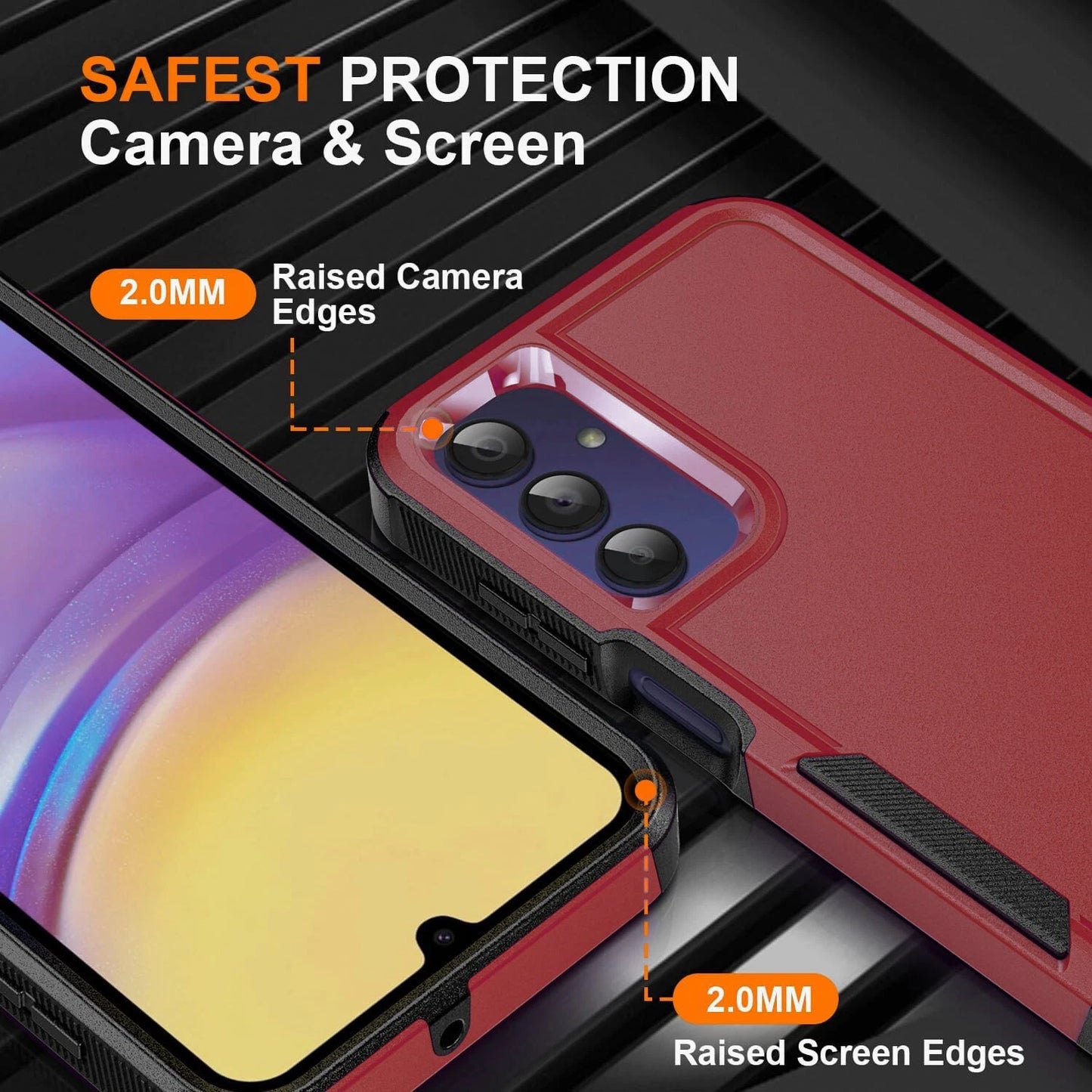 For Samsung Galaxy A16 5G A15 A14 A54 Case Phone Cover Shockproof +Screen Glass