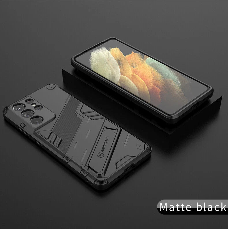 Shockproof Rubber Stand Hybrid Case Cover for Samsung S23 FE S25/S22+/S24 Ultra