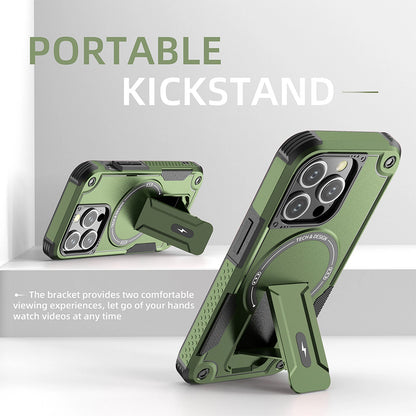 For iPhone 17 16 Pro Max 15 14 13 12 11 Heavy Duty Rugged Magnetic Case + Stand
