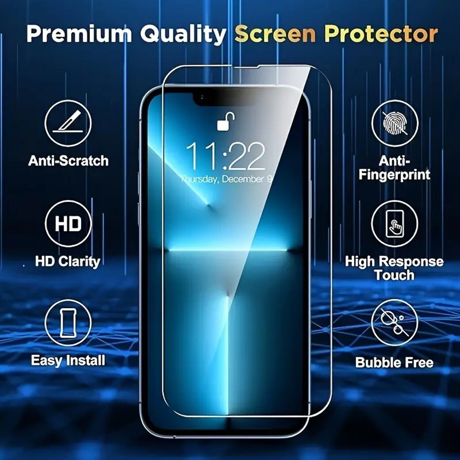 For iPhone 17 Pro Max 16 15 14 13 11 Case Air Phone Protect Cover + Glass Screen