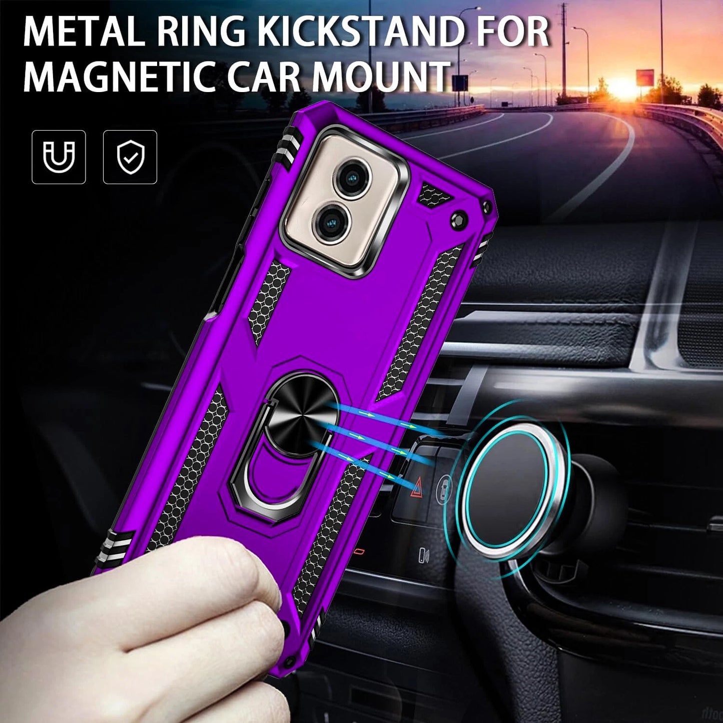 Motorola Moto G 2025 Case - Heavy Duty Shockproof Cover with Tempered Glass Screen Protector for Moto G 5G