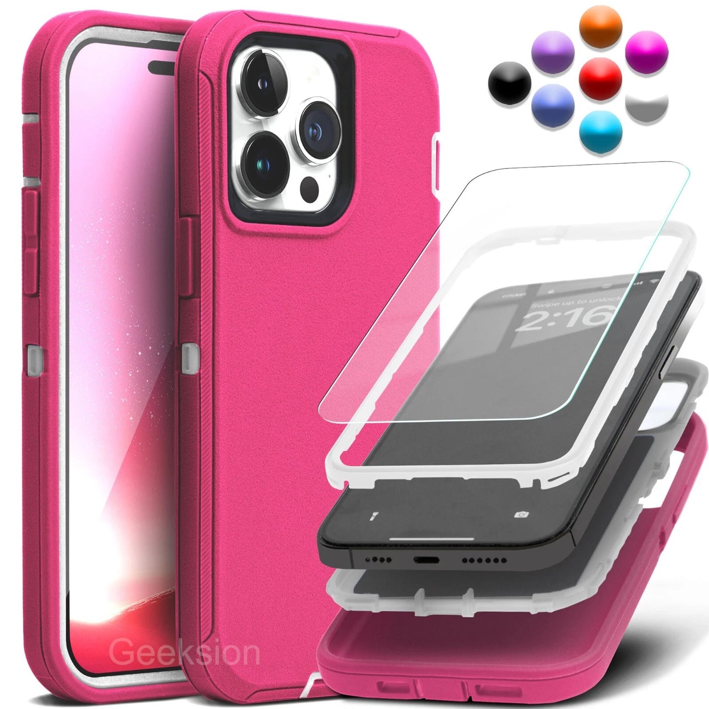For iPhone 17 Air 16e 15 14 13 12 11 Pro Max XR X Max Rugged Shockproof Case