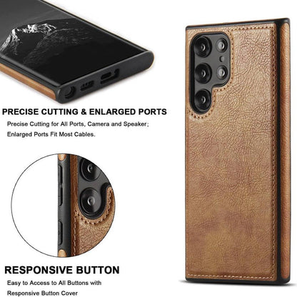 Shockproof Slim Leather Case For Samsung Galaxy S25 S24 S23 S22 Plus Ultra Cover