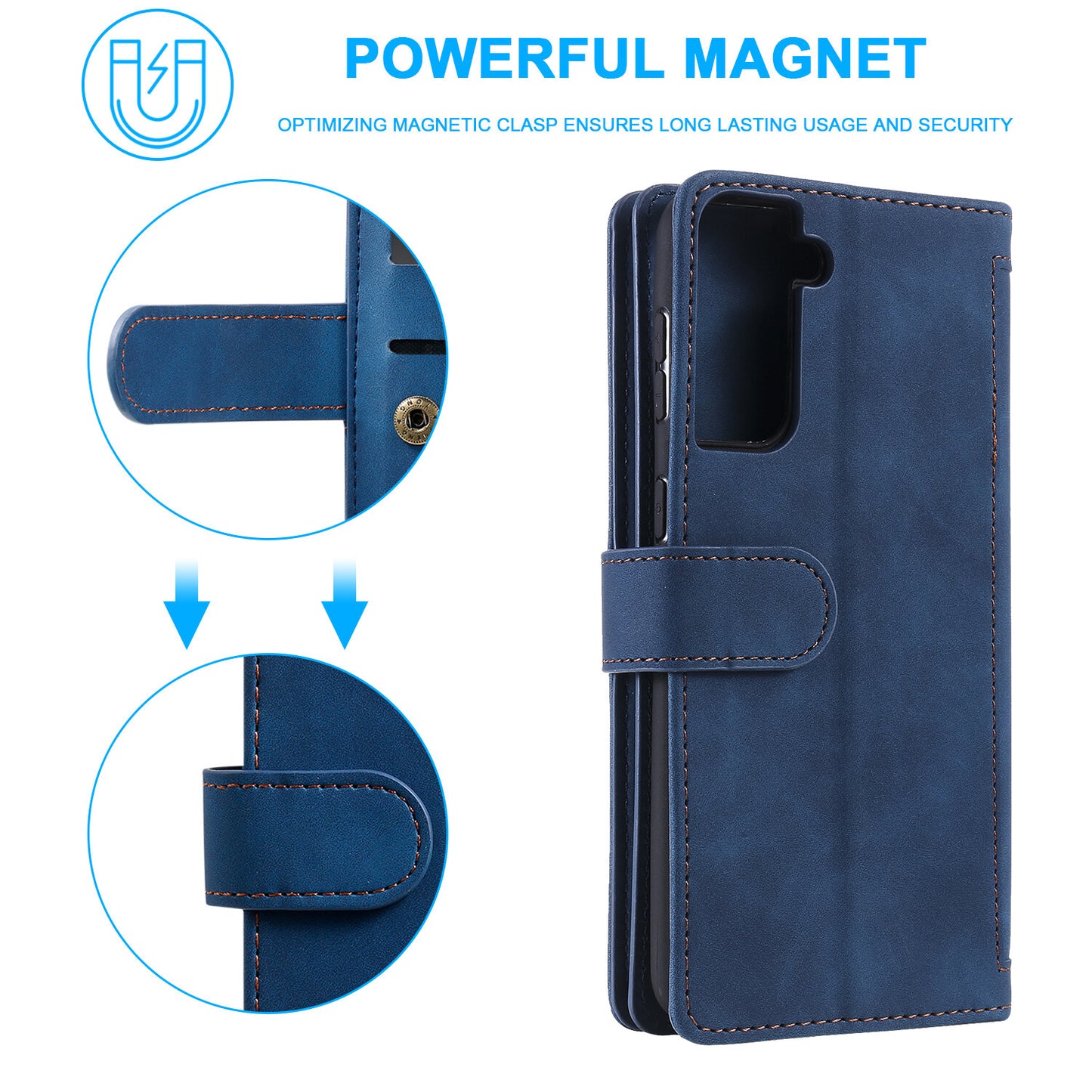 Zipper Leather Wallet Case For Samsung Galaxy S25 S24 S23 S22 Ultra Plus S21 S20