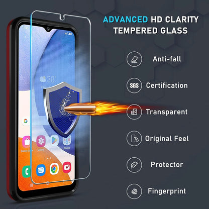 For Samsung Galaxy A16 A15 5G A14 A54 A03S A13 A32 A33 Case Phone Cover + Glass