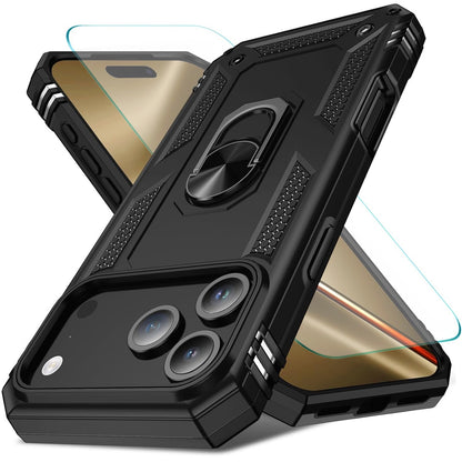 For iPhone 17 Pro Max Case Air 16 Phone Cover Shockproof Rugged +Tempered Glass