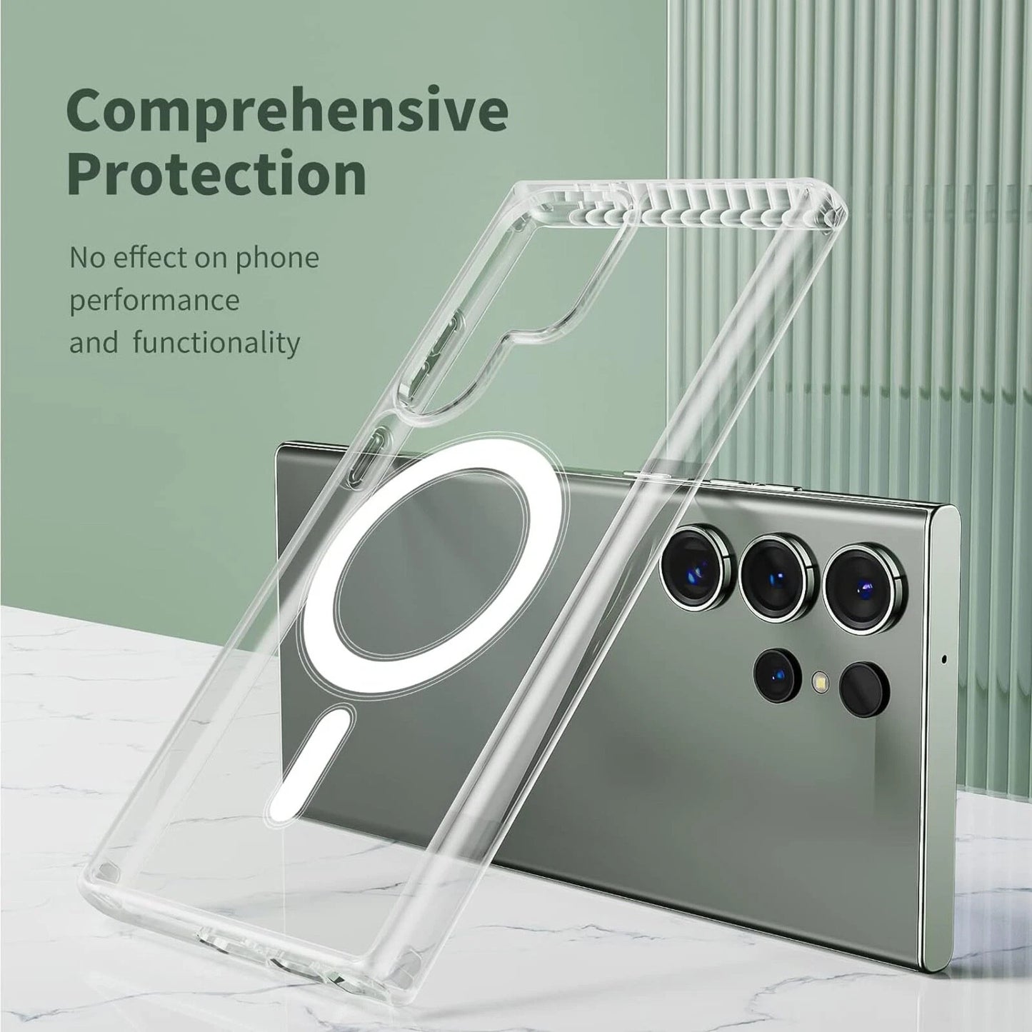 For Samsung Galaxy S25 S24 S23 S22 Plus Ultra Clear Mag Safe Shockproof Case