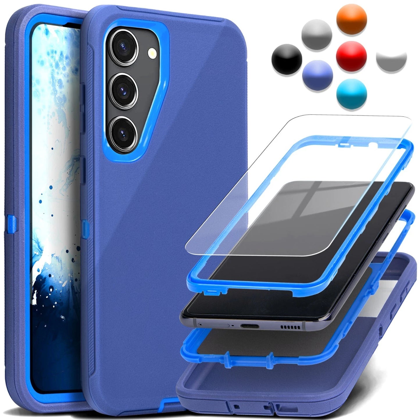 For Samsung Galaxy S25 S24 S23 S22 Ultra Shockproof Protective Rugged Case Cover