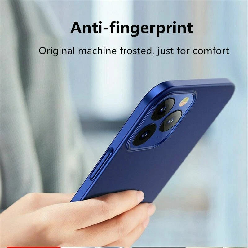 For iPhone 16 15 14 17 Pro Max 13 12 Slim Matte Hard Ultra-thin Phone Case Cover