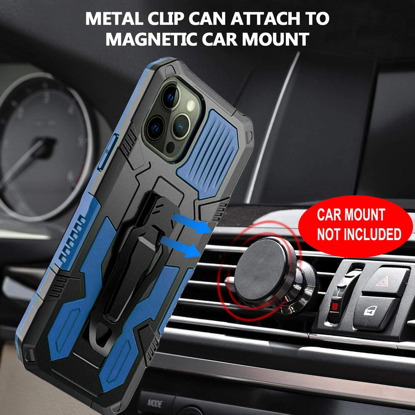 For iPhone 12 Case /12 Pro Max/Mini/ Phone Cover Shockproof Stand + Glass Screen