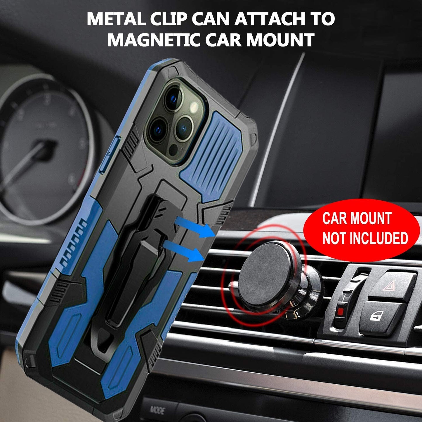 For iPhone 13 Case/13 Pro Max/13 Mini Phone Cover Shockproof + Tempered Glass