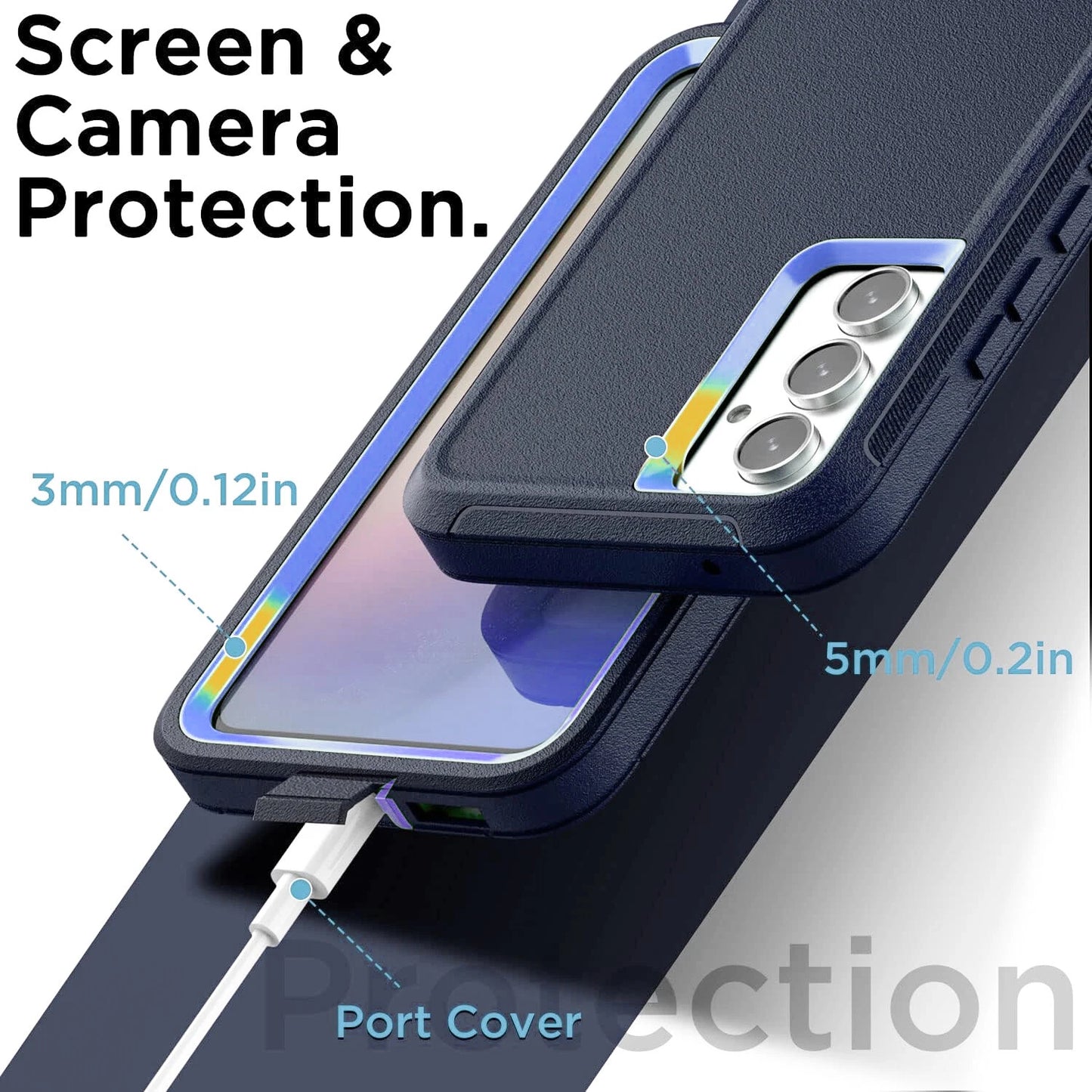 For Samsung Galaxy A17 5G Case A16 5G Phone Cover A15 A14 A03S A32 +Screen Glass