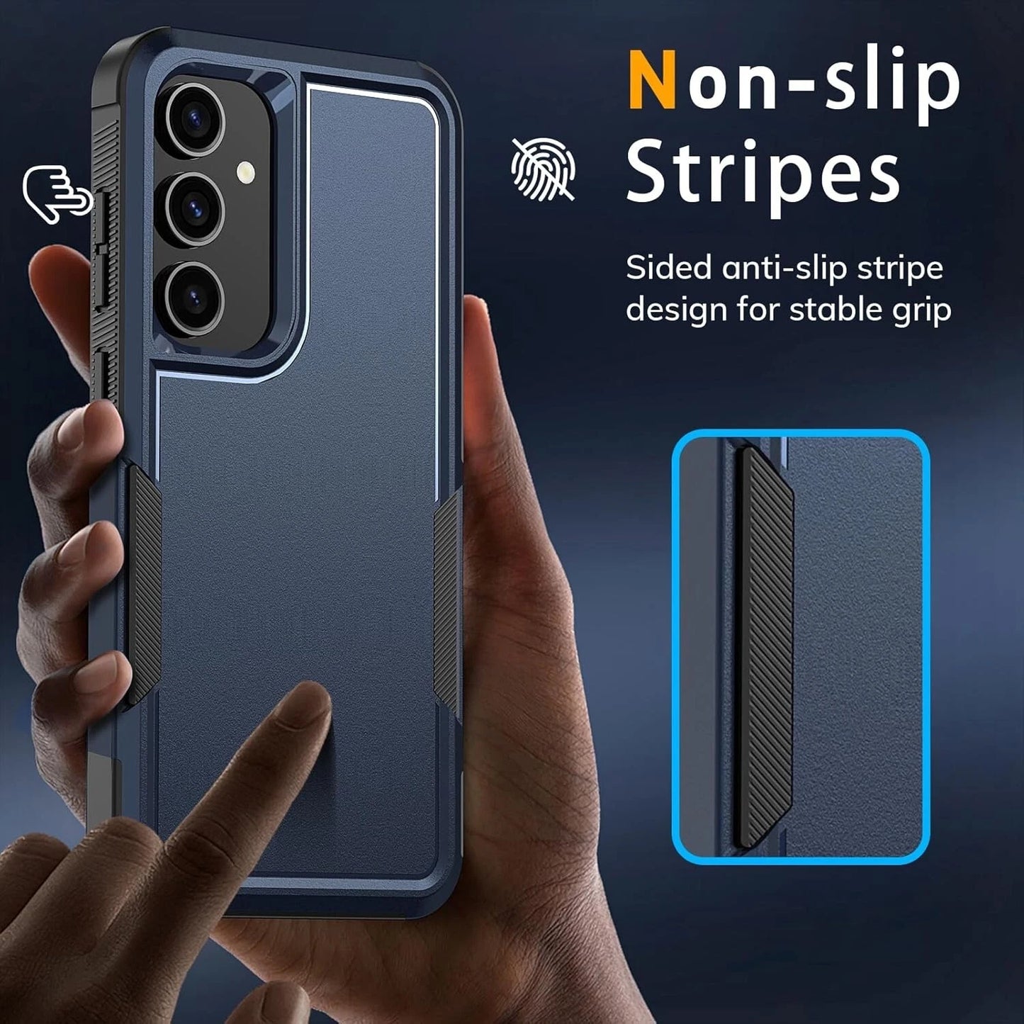 For Samsung Galaxy S25 S25 Plus S25 Ultra Shockproof Case Cover + Tempered Glass