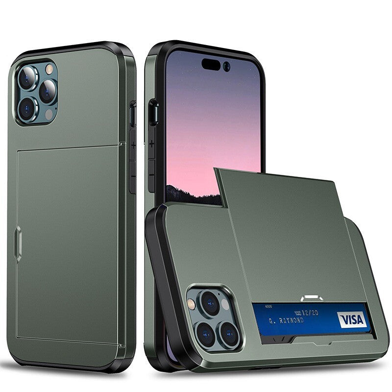 For iPhone 17 16 15 14 13 12 11 Pro Max Mini XR Case Cover Wallet Card Holder