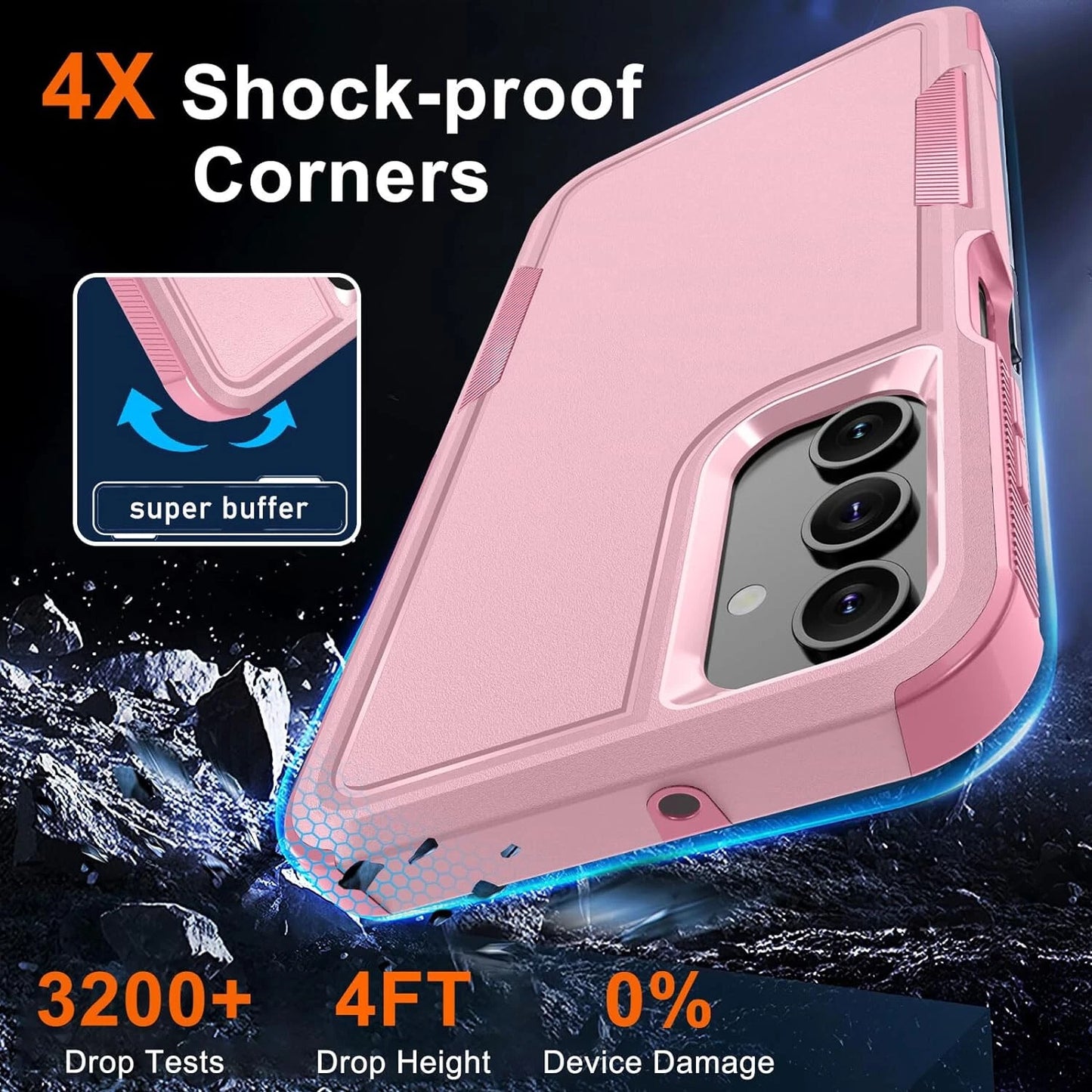 For Samsung Galaxy A16 5G A15 A14 A54 Case Phone Cover Shockproof +Screen Glass