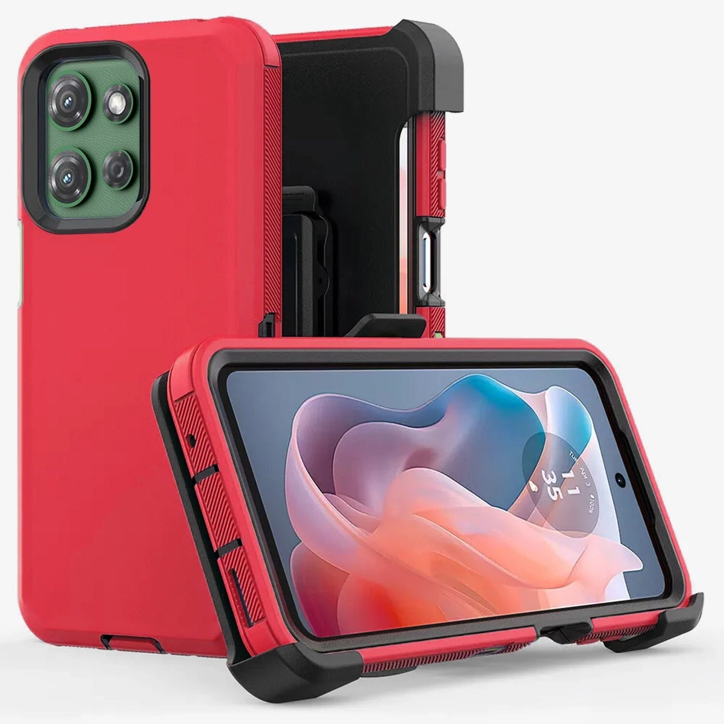Heavy Duty For Moto G 2025 Case - Rugged Shockproof Cover with Tempered Glass Screen Protector