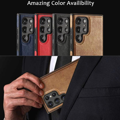 Shockproof Slim Leather Case For Samsung Galaxy S25 S24 S23 S22 Plus Ultra Cover