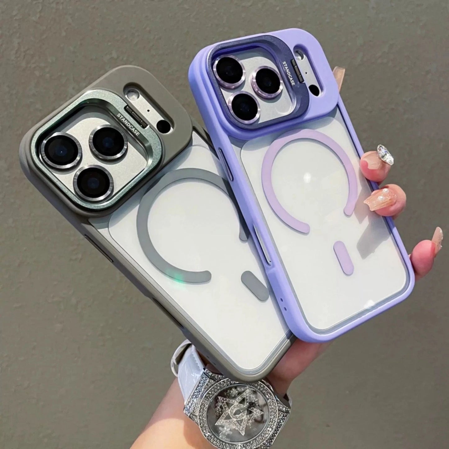 For iPhone 17 16 15 14 13 12 Pro Max Shockproof Mag Case + Lens Screen Protector