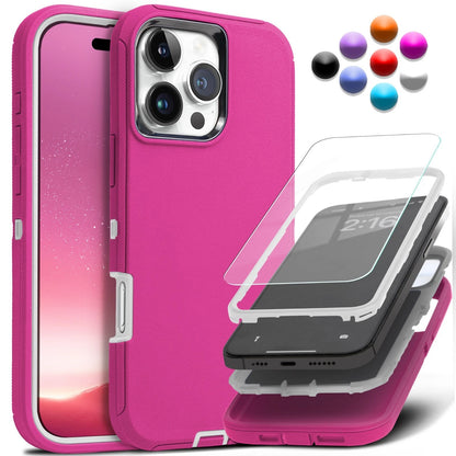 Shockproof Heavy Duty Case for iPhone 17 Air 16 15 14 13 12 11 Pro Max - Rugged Armor Cover
