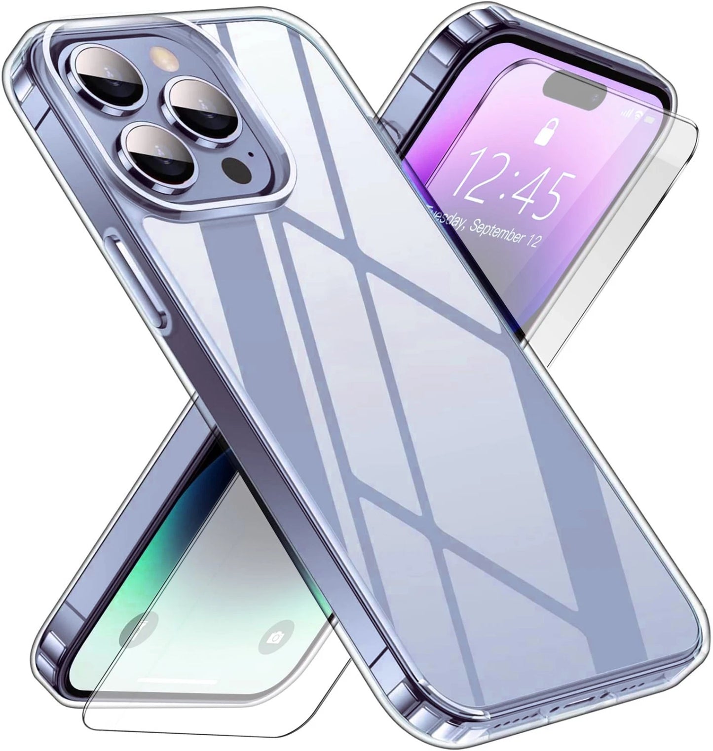 For iPhone 17 Pro Max Case 17 Pro 16 15 14 13 12 11 Phone Cover + Tempered Glass