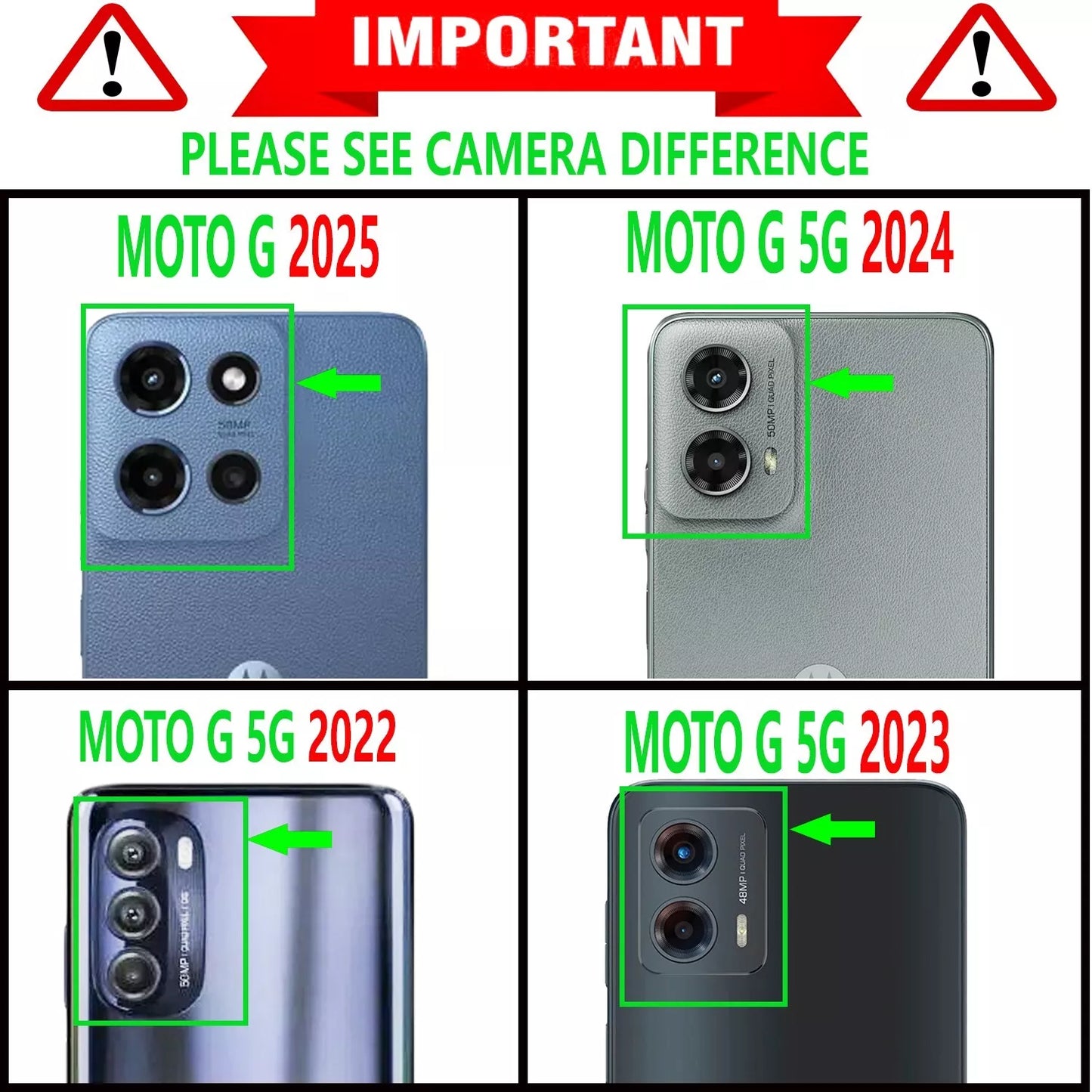 For Motorola Moto G 2025 Case/5G 2024/2023/2022 Phone Cover + Tempered Glass