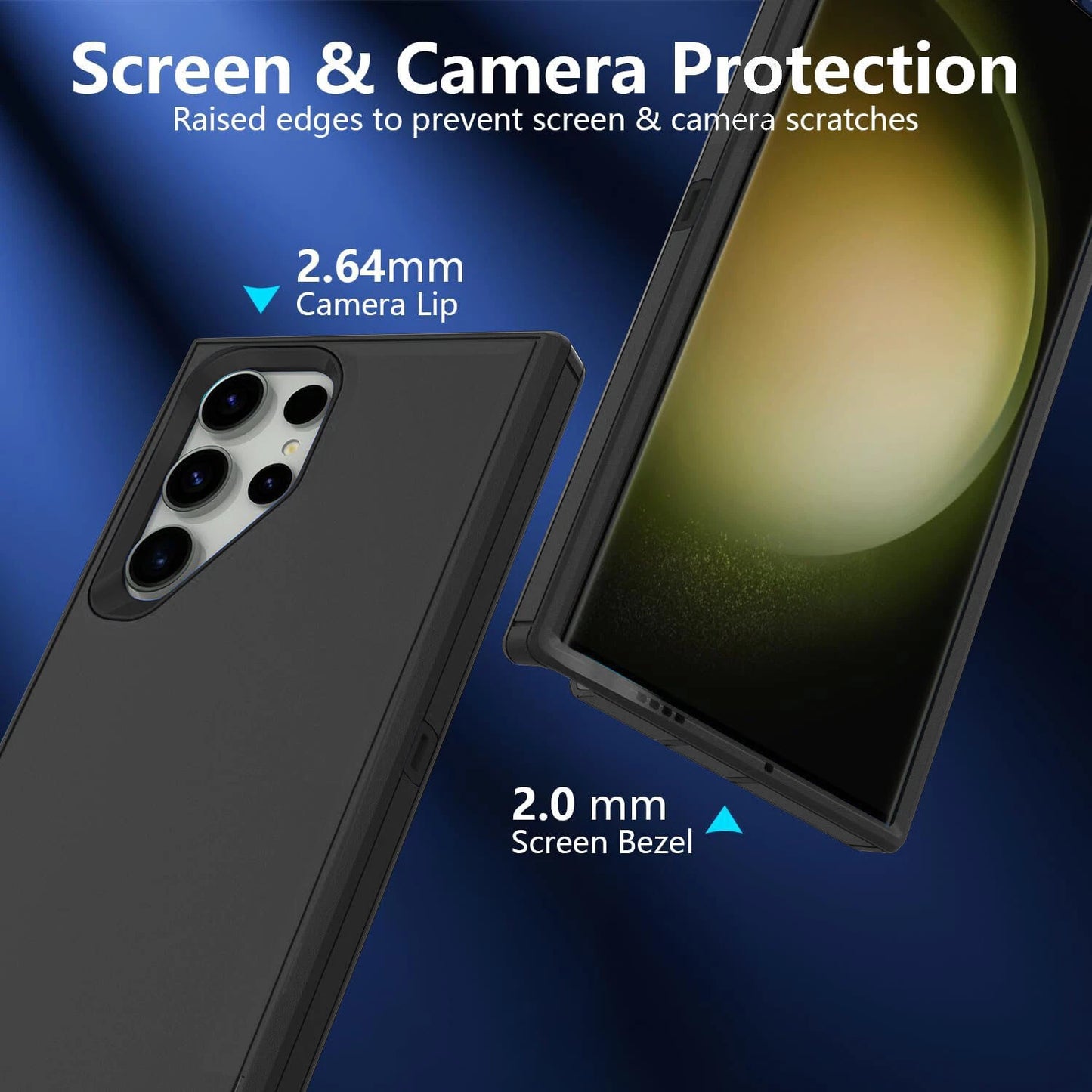 For Samsung Galaxy S25 Ultra 24 23 22 + Shockproof Case Cover+Screen Protector