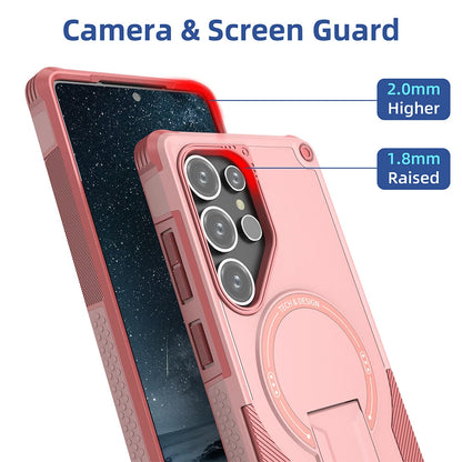 Samsung Galaxy S25 Ultra S24 A17 A16 Shockproof MagSafe Case with Built-in Stand - Heavy Duty Protection