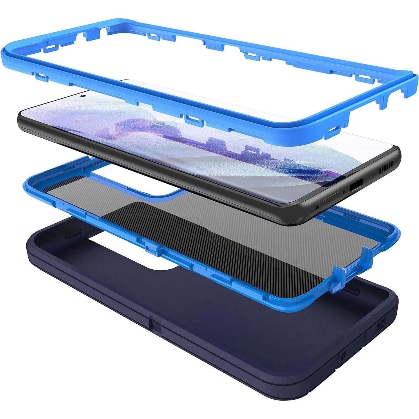 For Samsung Galaxy S25 Ultra Case S24 S23 Plus S22 S21 S20 FE Phone Cover +Glass