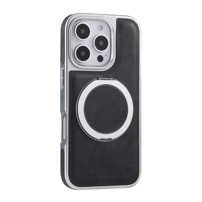 For iPhone 17 Pro Max 16 15 14 13 Shockproof PU Leather Magnetic Ring Stand Case