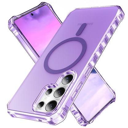 For Samsung Galaxy S25 Ultra S24+ Shockproof Matte TPU+PC Case Mag Safe Cover