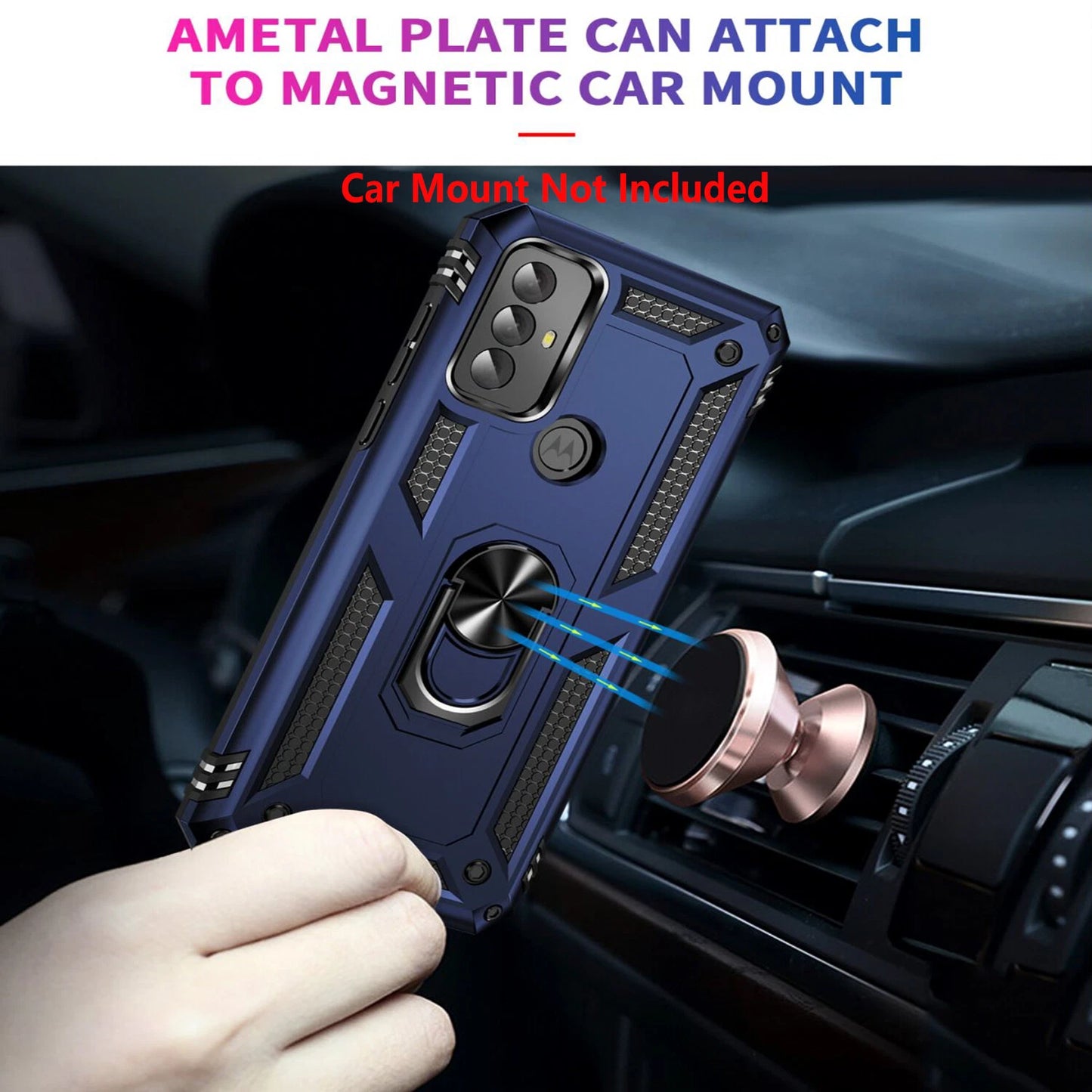 For Motorola Moto G Play 2024 Case /2023 Phone Cover Shockproof + Tempered Glass