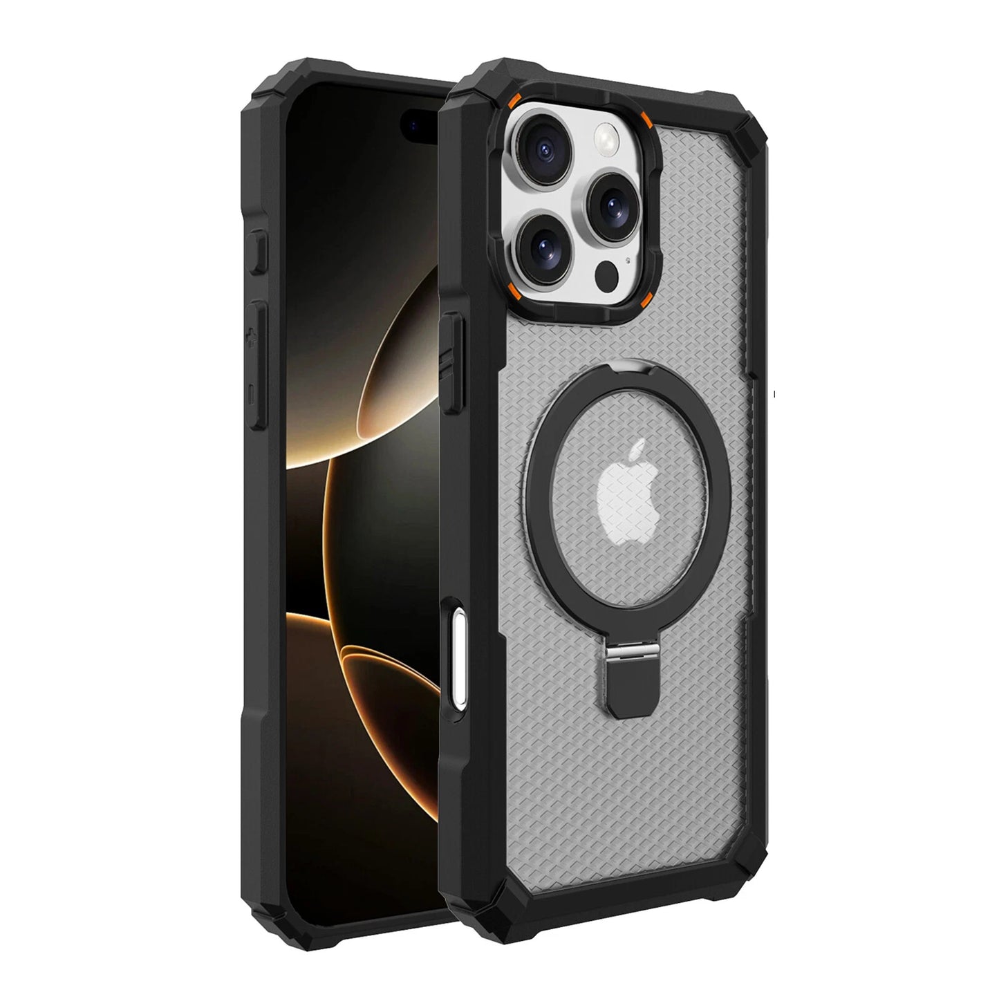 Mag Safe Case for iPhone 17 16 Pro Max 15 14 13 12 11 Shockproof Ring Stand