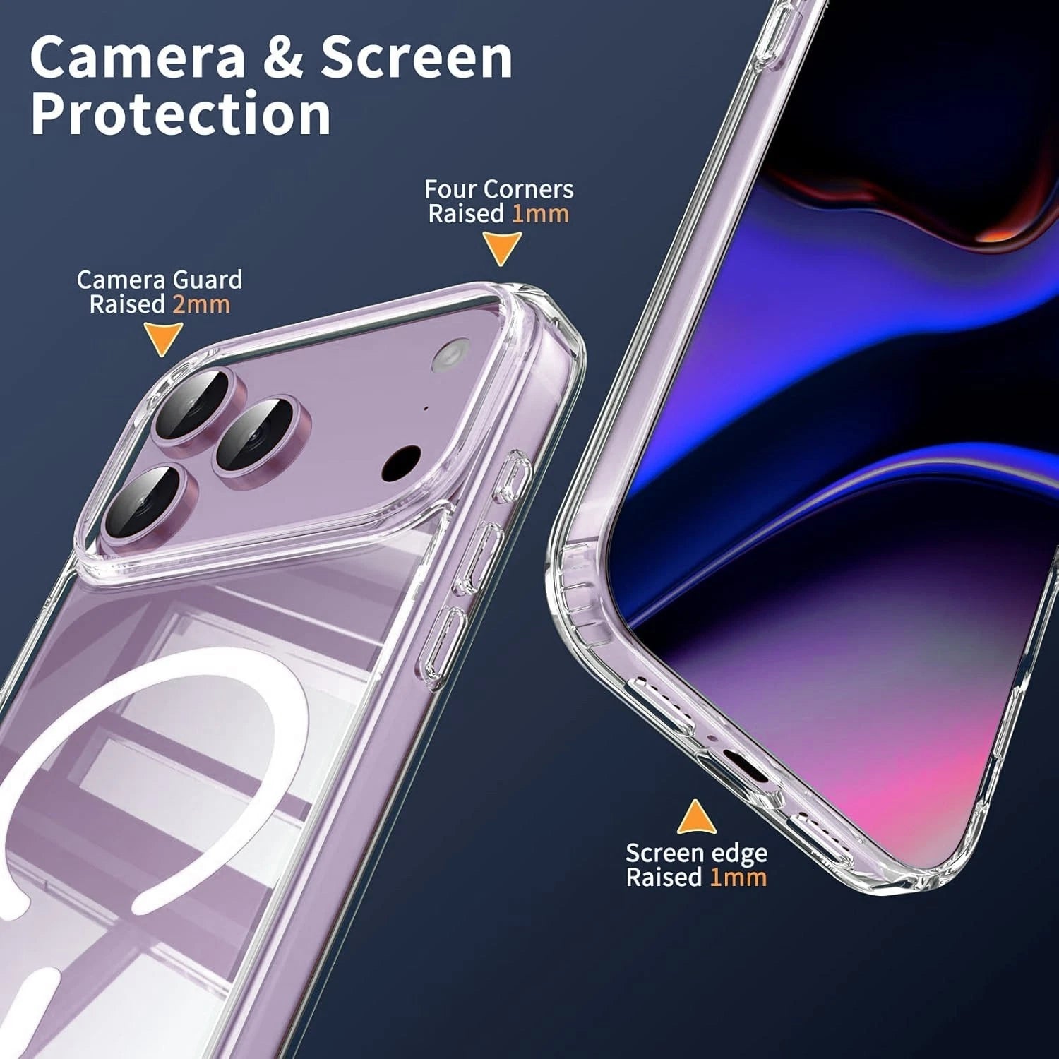 For iPhone 17 Pro Max Case 17 Pro Phone Cover 16 Shockproof +Tempered Glass