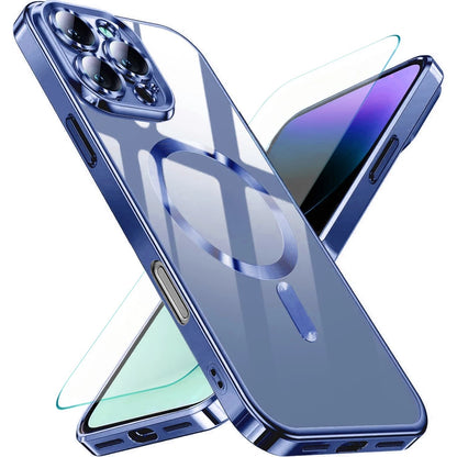 For iPhone 16 Pro Max Case 15 14 13 Phone Cover Shockproof Rugged+Tempered Glass