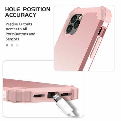 For iPhone 16e 16 17 Pro Max 15 14 13 12 11 Shockproof Rubber Hybrid Armor Case