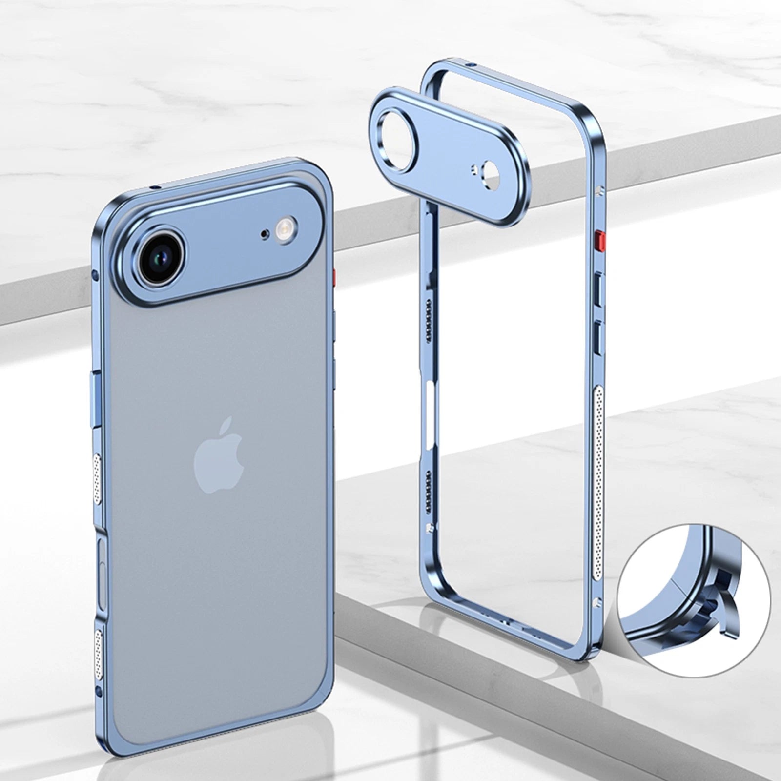 For iPhone 17 Pro Max/17 Pro/17/Air Metal Bumper Case +Camera Lens Protection