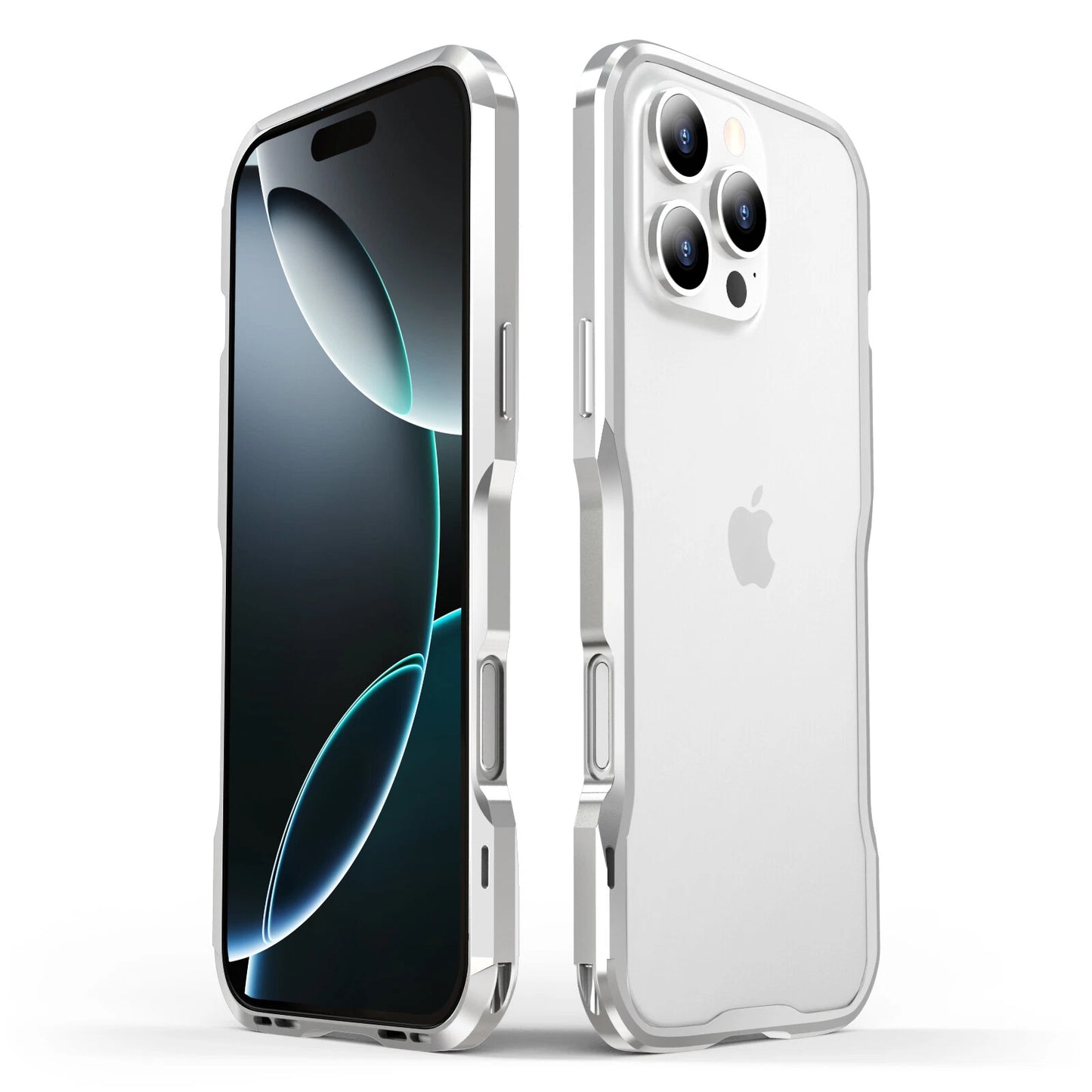 For iPhone 17 Pro Max 16e 16 15 14 13 12 Shockproof Metal Aluminum Bumper Case