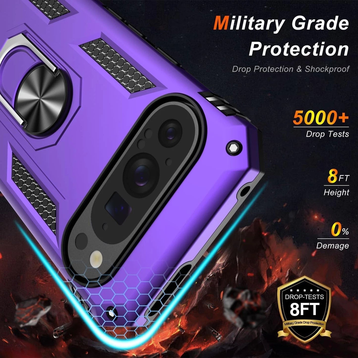 For Google Pixel 9A Case /9 Pro XL/8A/7 Phone Cover Shockproof + Tempered Glass